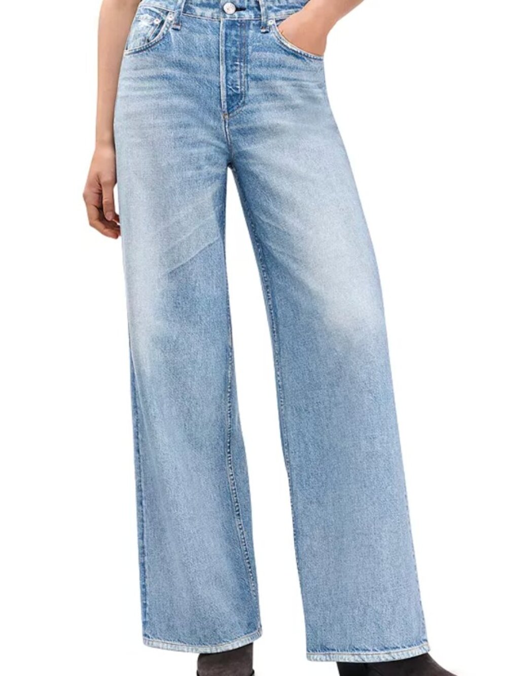 rag & bone Miramar Sofie High Rise Wide Leg Sweatpant Jeans